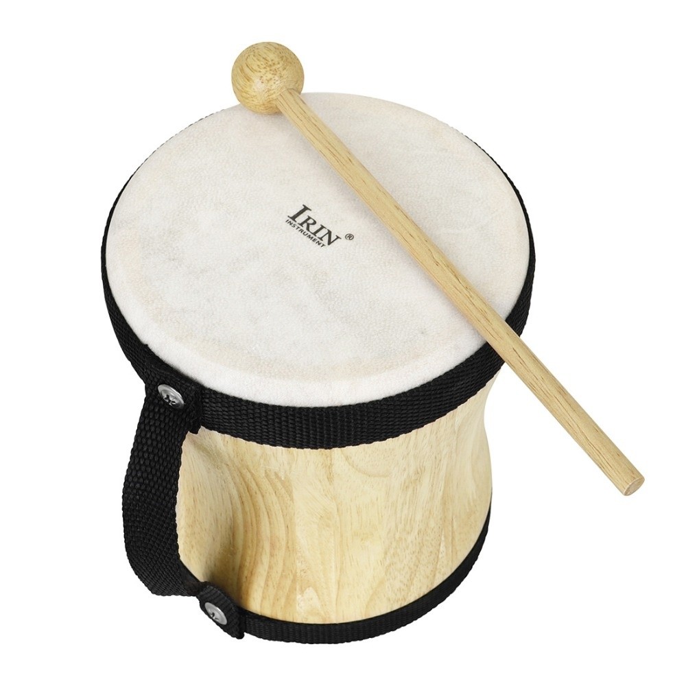 Tambourine Hand Drum - Деревянный индийский ручной барабан с мембраной