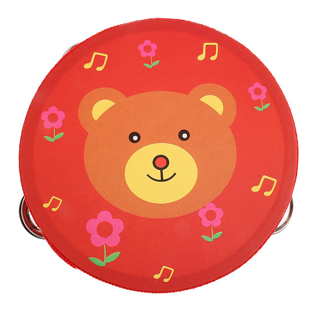 Tambourine Hand Drum - Деревянный ручной колокольчик-тамбурин: мини-барабан для детей,