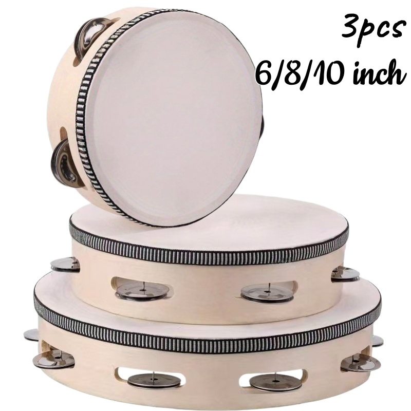 Tambourine Hand Drum - 1/3 шт. Деревянный тамбурин 6/8/10 дюймов,