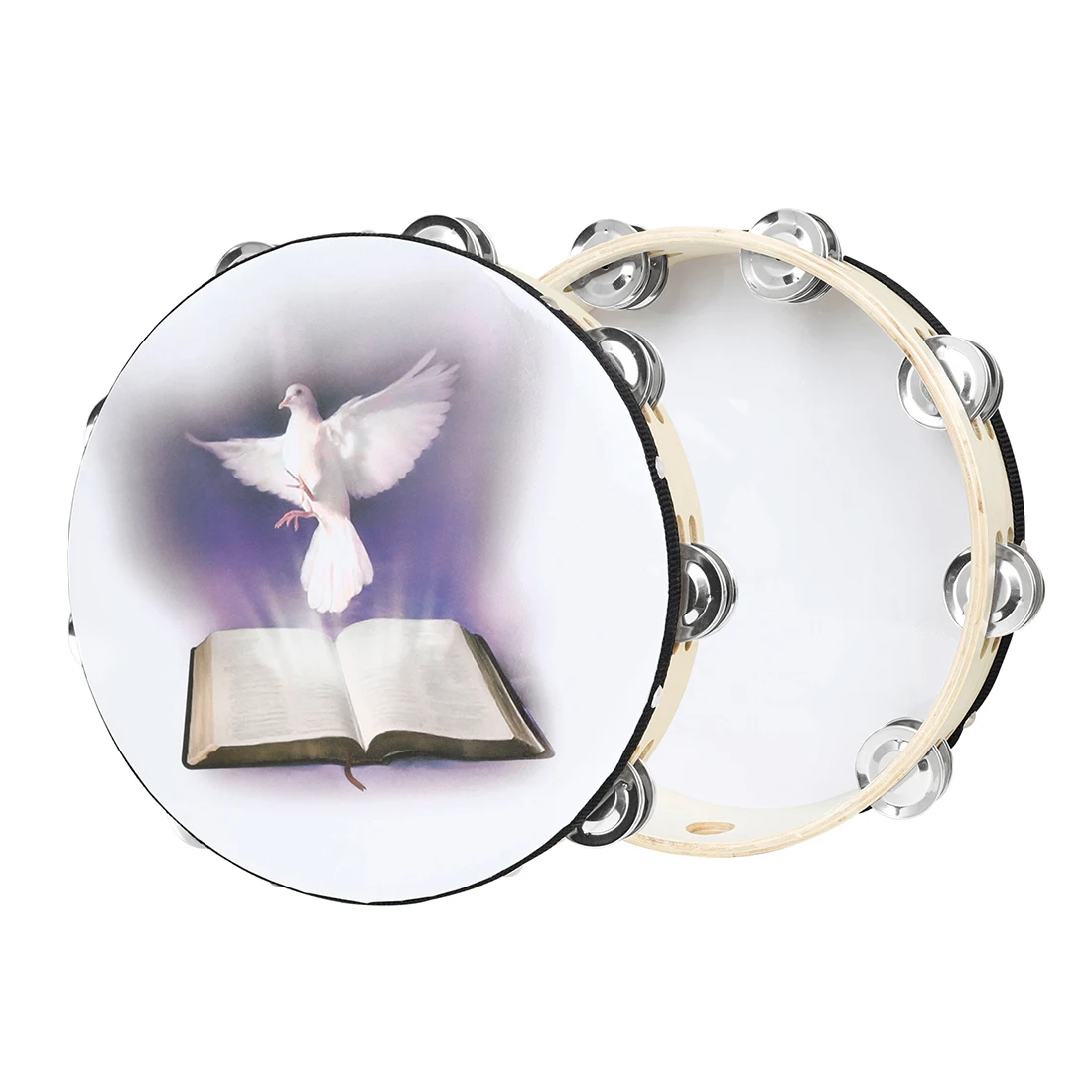 Tambourine Hand Drum - M MBAT 10-дюймовый бубен деревянный колокольчик