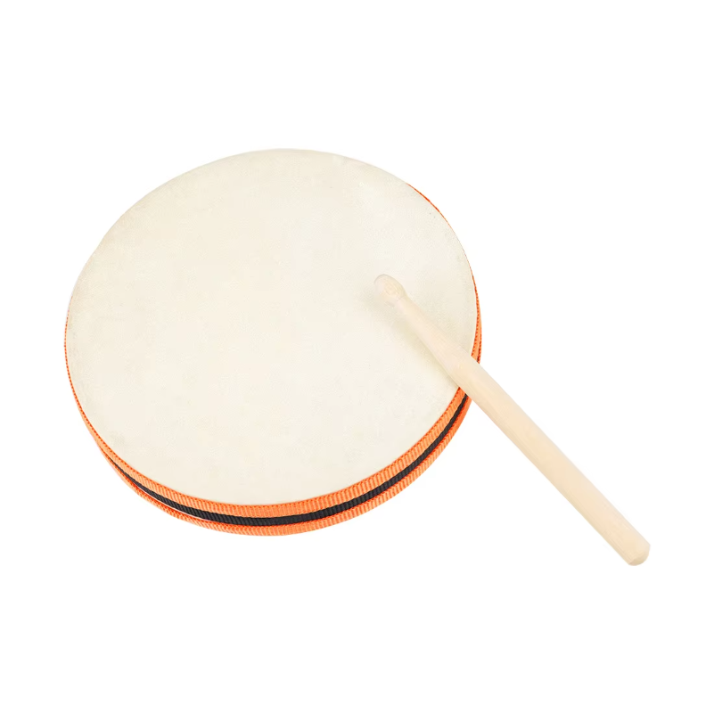 Tambourine Hand Drum - Двусторонний ручной барабан с палочками, тамбурин,