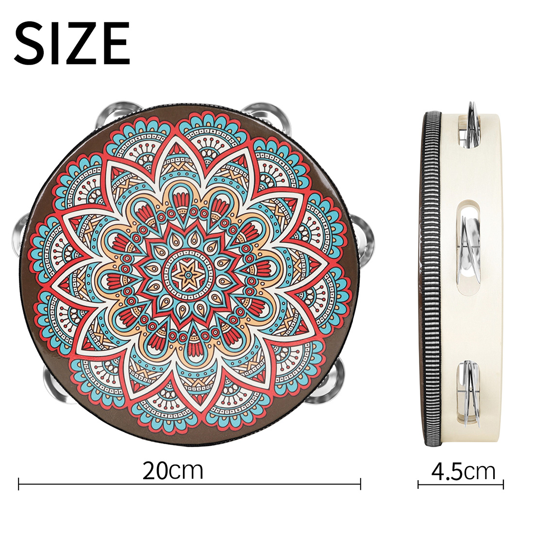 IRIN 8-дюймовый однорядный руч – обзор и цена Tambourine Hand Drum